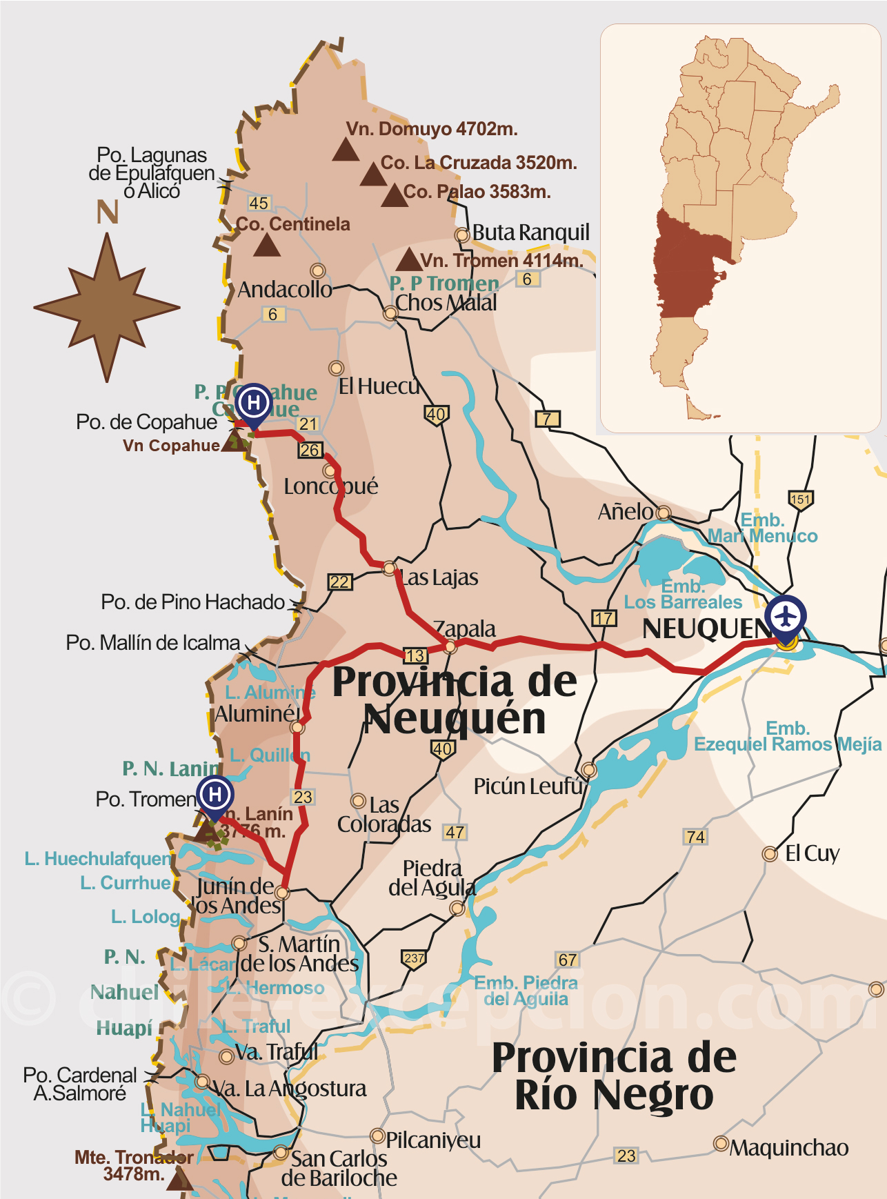 Circuit ascensions volcans partie Argentine