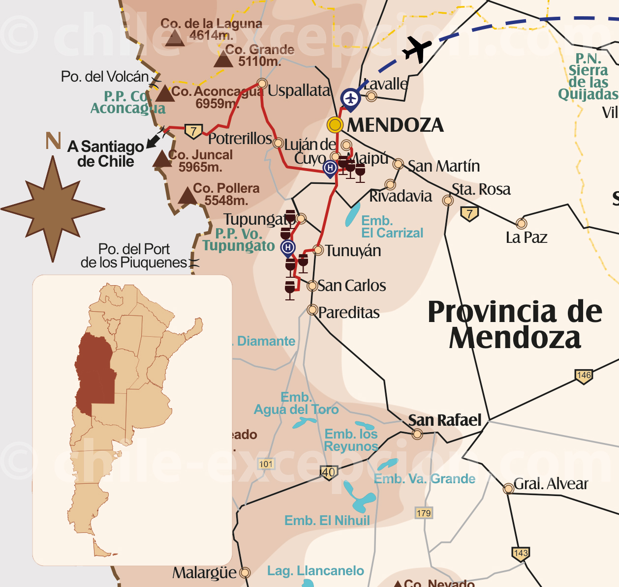Parcours Vins Chili & Argentine, partie Argentine