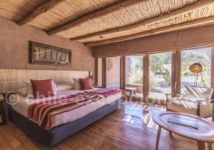 Hôtel Cumbres Atacama, chambre matrimoniale