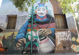 Street-art de quartier Yungay, Santiago avec l'agence de voyage Chile Excepción