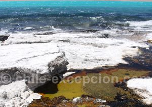 Le sel de la laguna Verde, parc Nevado Tres Curces