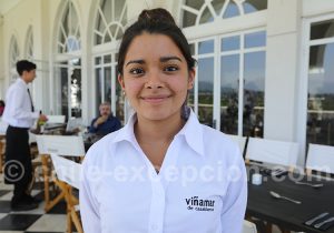 Visage dans le vignoble chilien