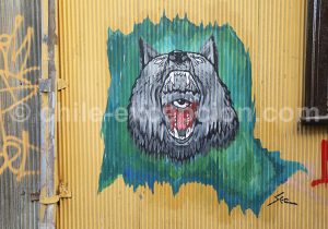 Fresque en graffiti à Valparaíso