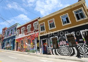 Maison taguée à Valparaíso
