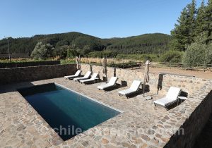 Piscine de l'hôtel boutique Casa Bouchon, Chili