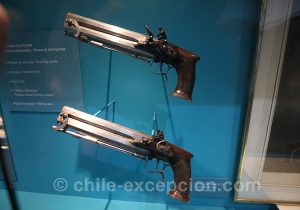 Pistolets au musée maritime national, Valparaiso