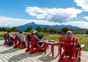 Terrasse Kau Rio Serrano Terrasse Parc Torres del Paine Kau Río Serrano